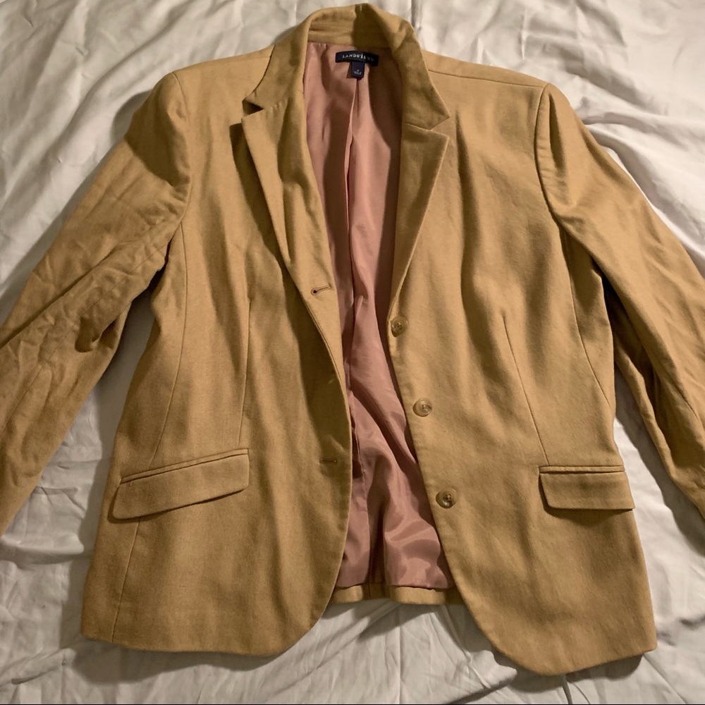 Lands End Tan Blazer Size 18